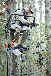 hunter in a tree stand