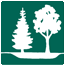 graphic of a softwood and hardwood tree and water
