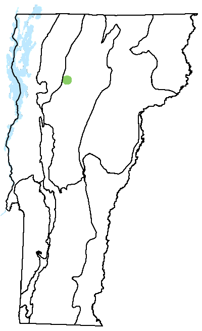 map of Vermont with locations of natural community
