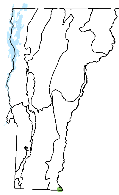 map of Vermont with locations of natural community