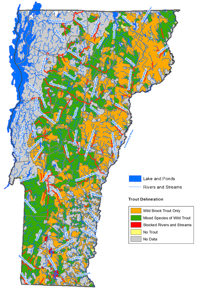 trout distribution map