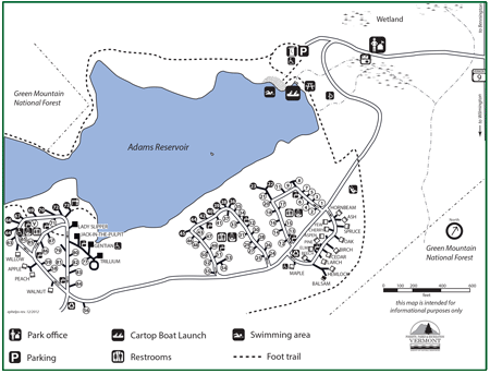 click for larger view of Woodford State Park map