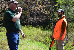 Instructor teaching a student