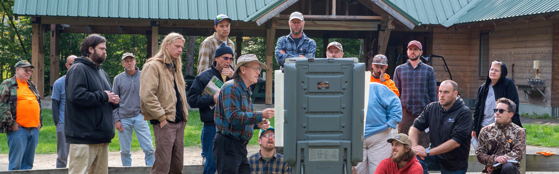 Hunter Education Instructors helping students