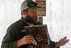 guy holding a target