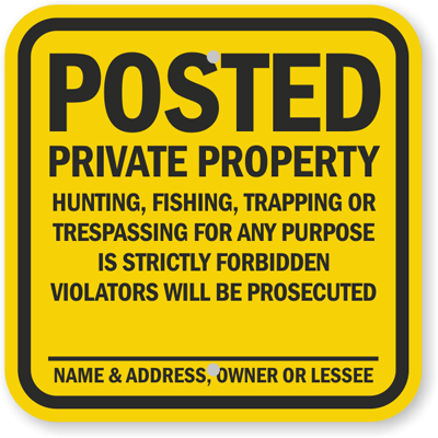 posted sign