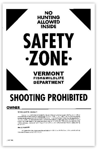 safety zone sign