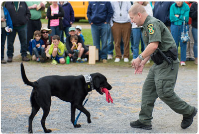 warden with his dog