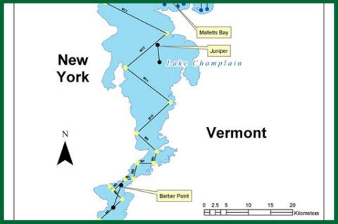 map of Lake Champlain